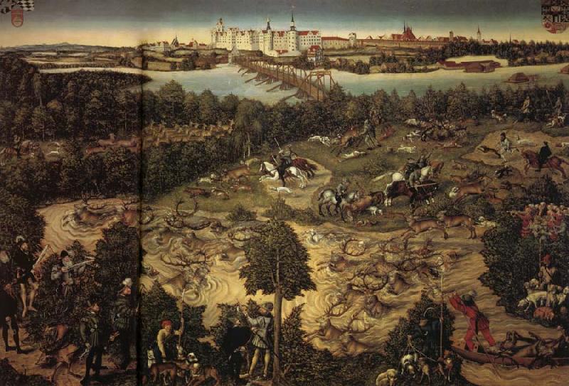 Lucas Cranach The Stag Hunt Sweden oil painting art